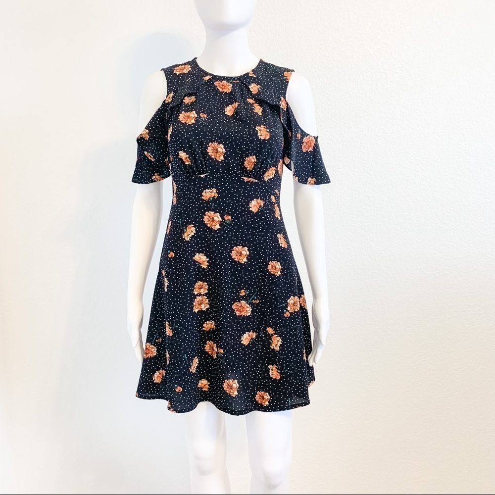 Urban Outfitters Floral Cold Shoulder Dress